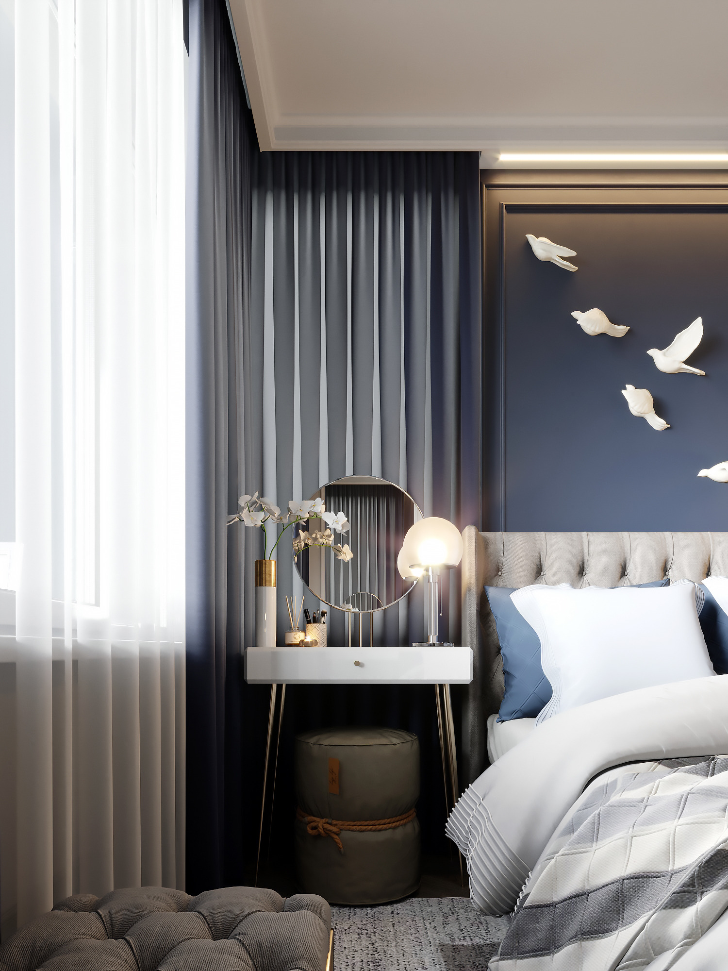 春日轻盈蓝调空间，细节尽显魅力-5