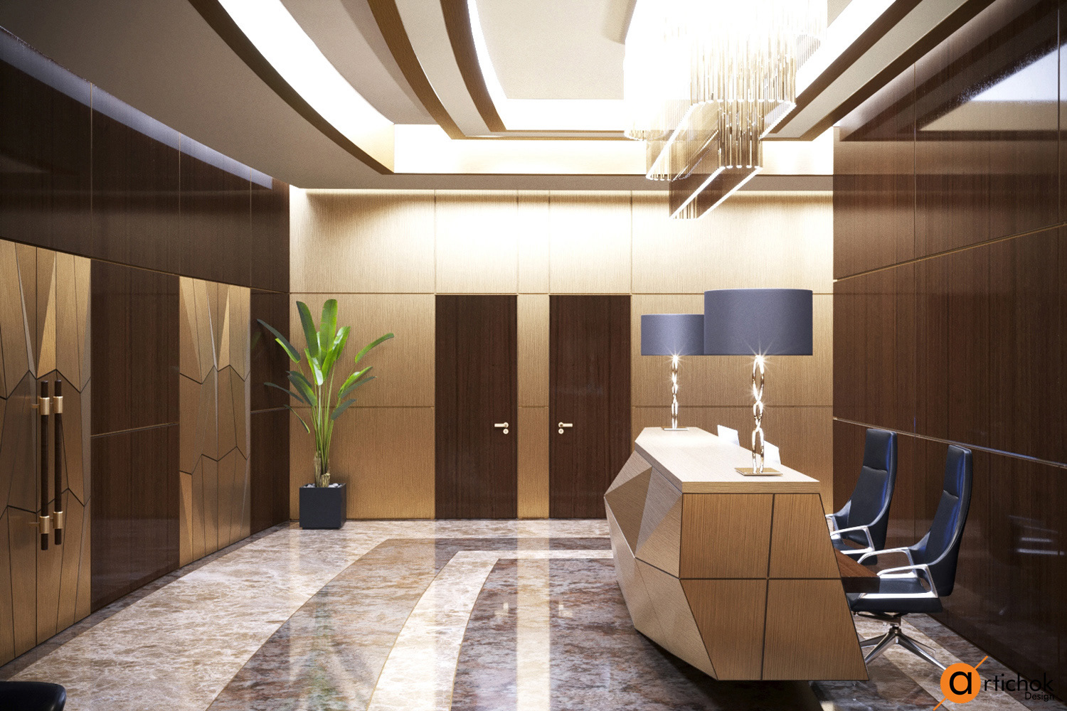 现代奢华办公空间设计-4