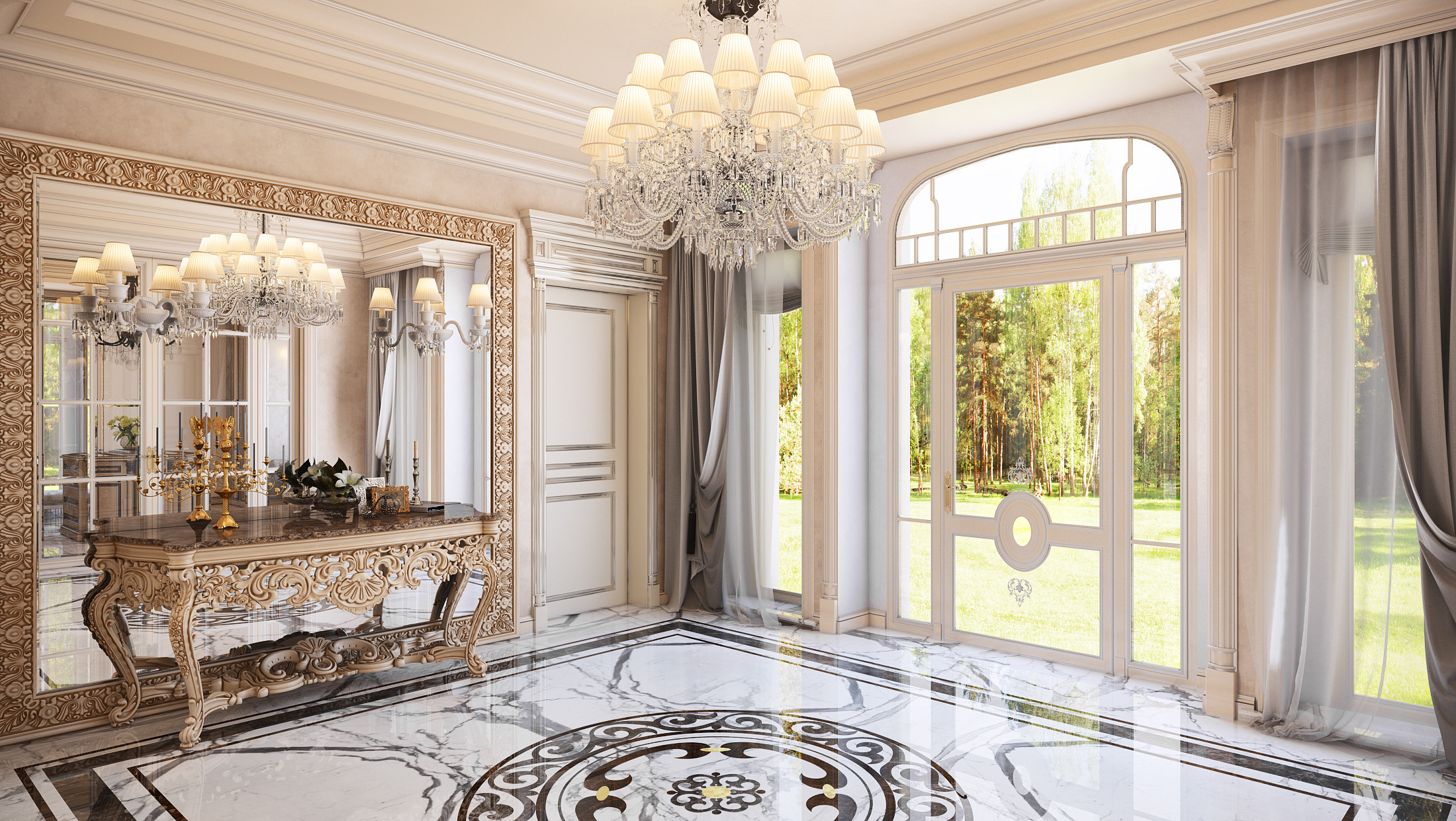 莫斯科轻法式经典住宅设计-7