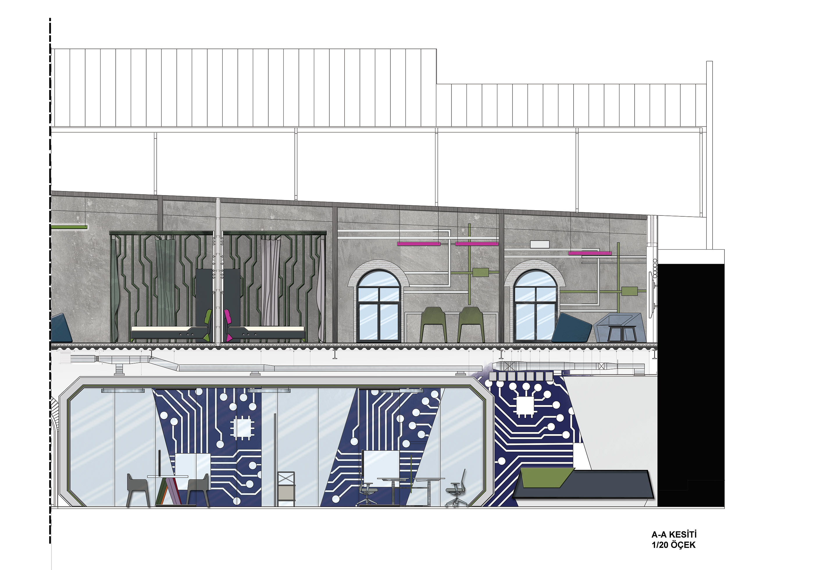 主板之舞 | 伊斯坦布尔青少年科技创业中心设计-11