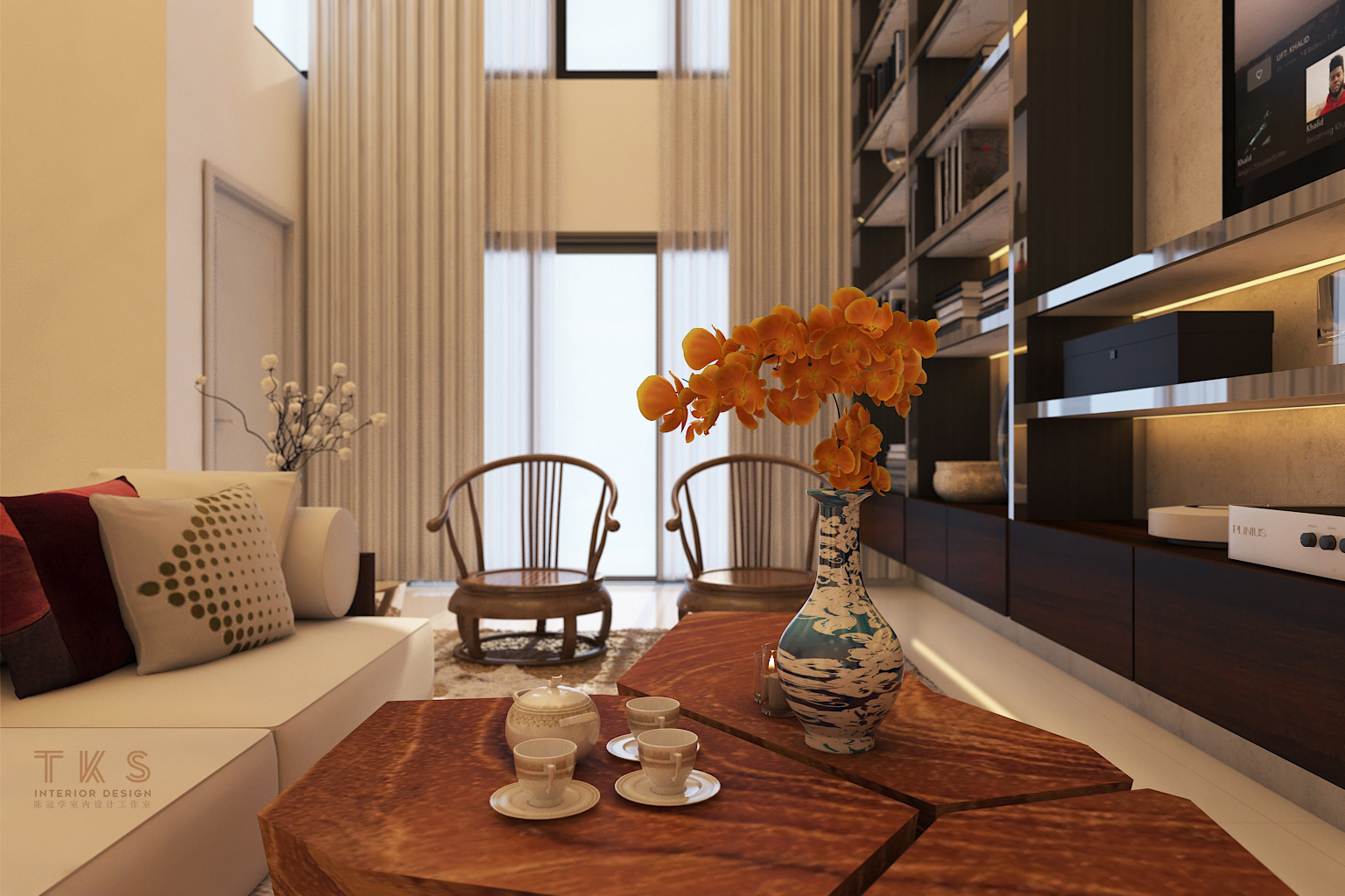 新中式风格的 Dale Lakefields @ Sungai Besi 三层联排别墅设计-4