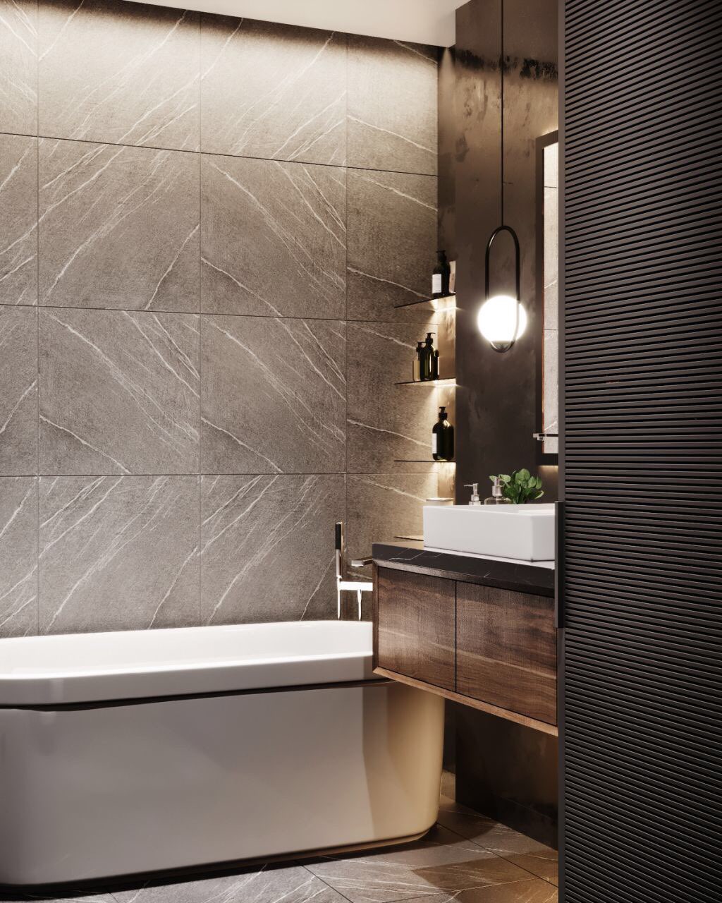 温暖木质与优雅石材的完美融合-42