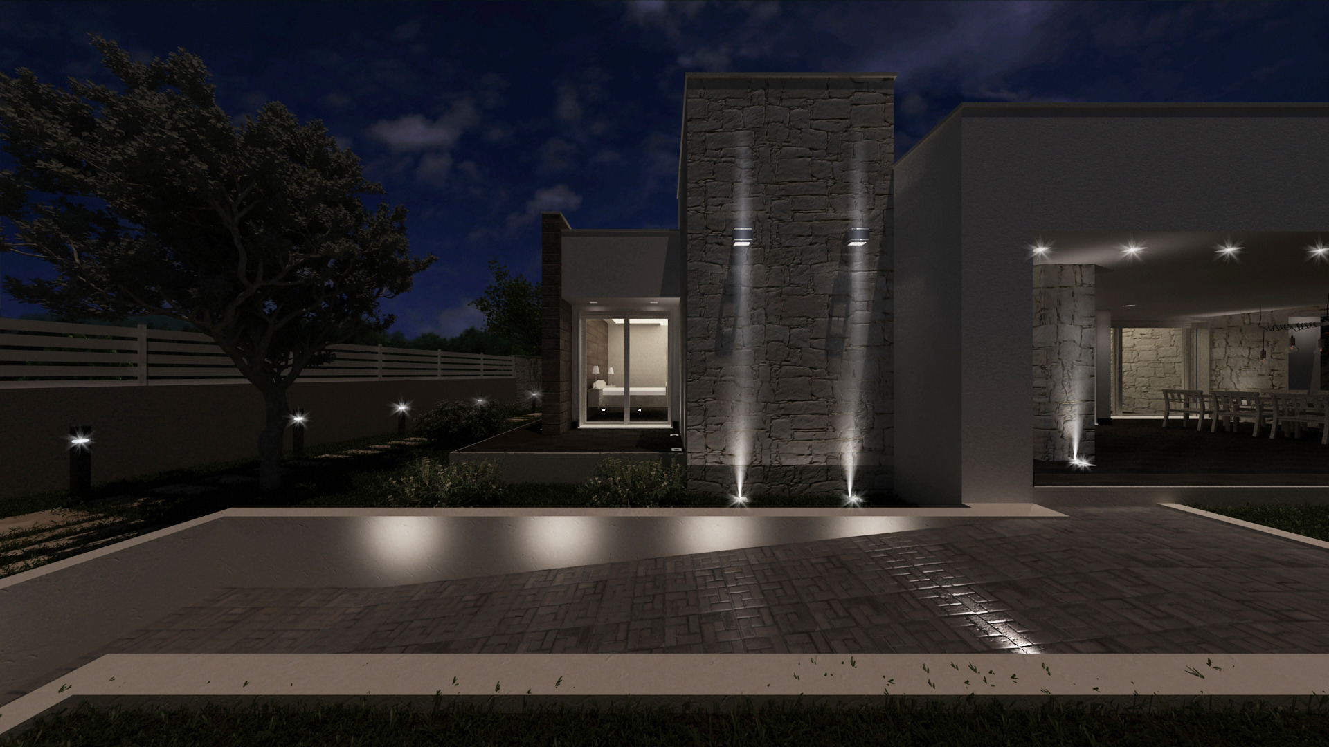 现代家庭别墅设计，室内外和谐共生-18