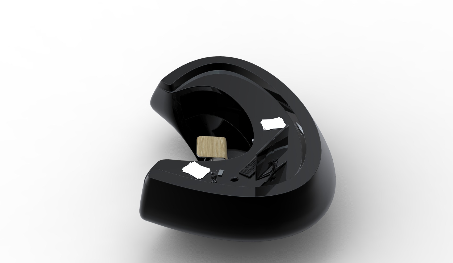 有机造型飞翼接待台-19