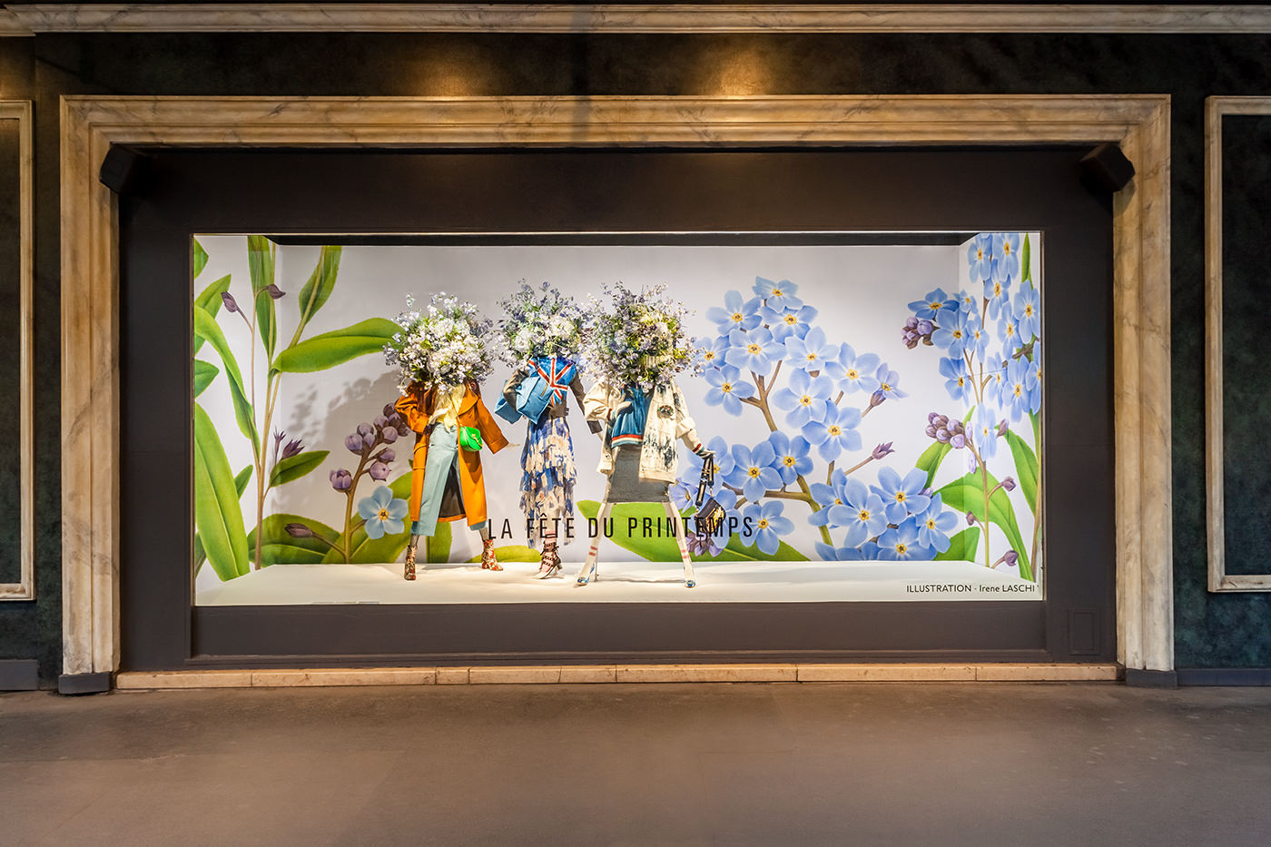 巴黎春天百货 Printemps Irene Laschi 插画师打造梦幻春日橱窗-5