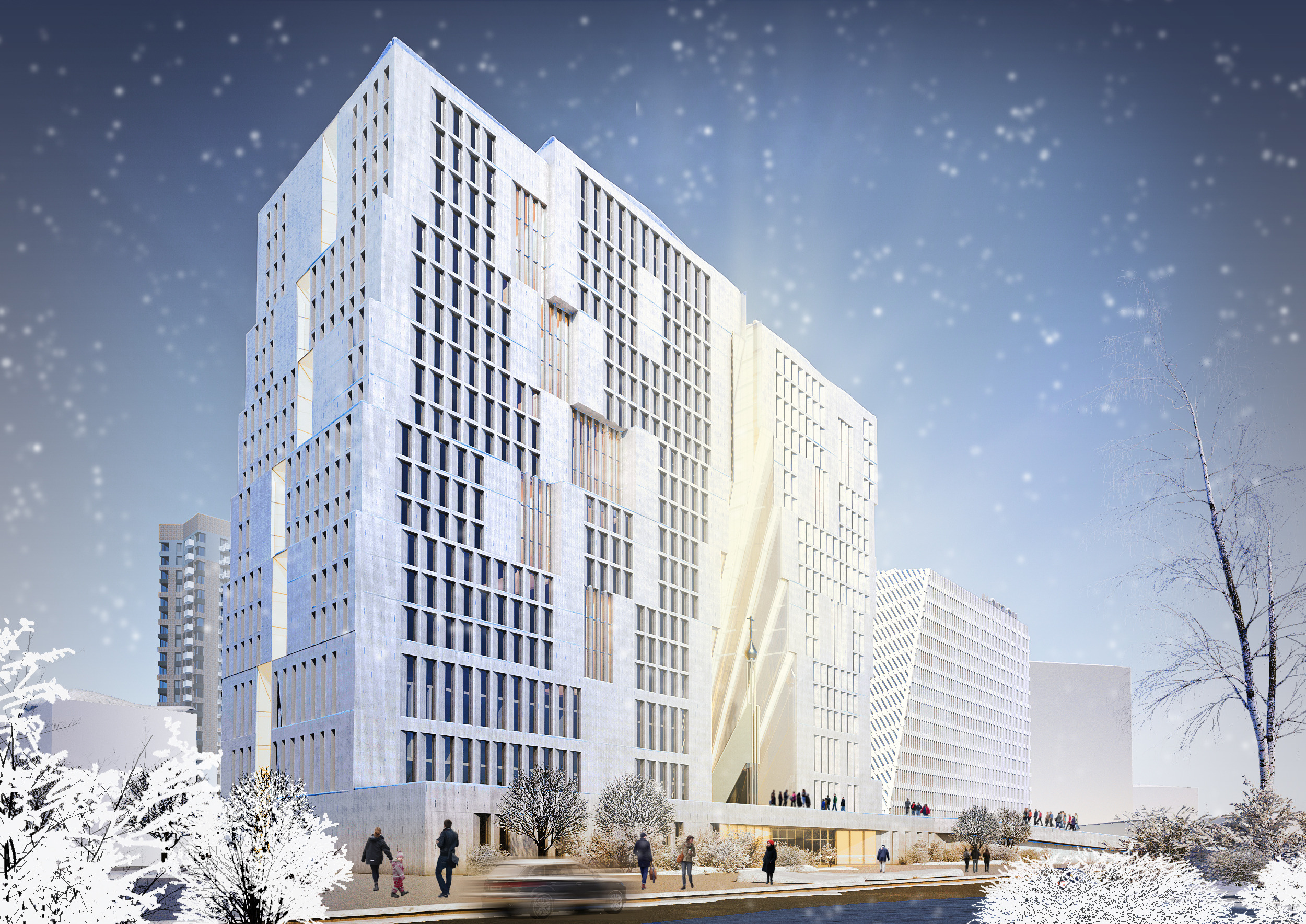 教堂与办公中心的创意结合-7