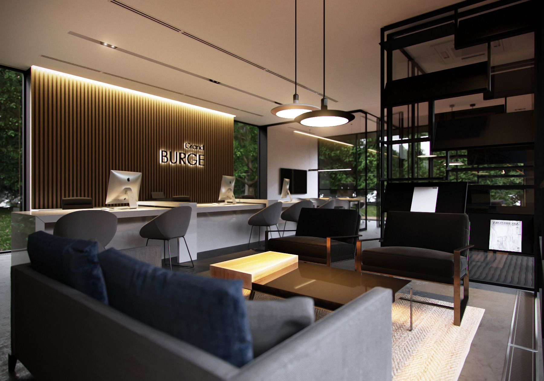 2017 年完成的销售部室内设计案例-2