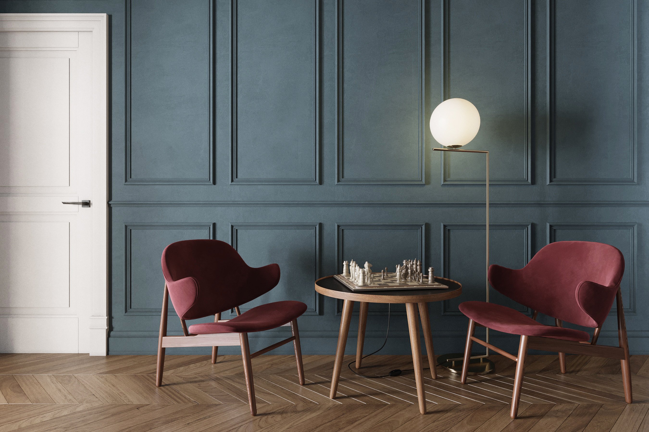 俄罗斯家庭住宅二楼现代与古典的完美融合-22