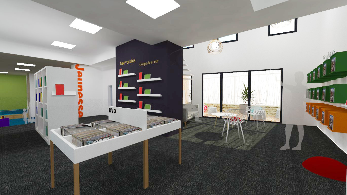 法国兰波尔·普洛阿泽图书馆室内设计-0