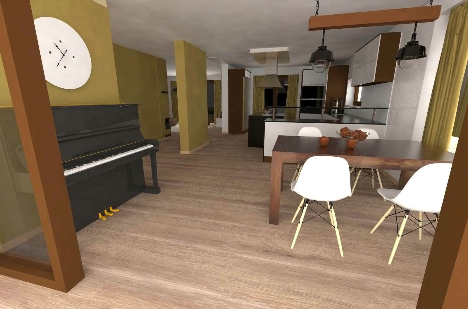 现代简约风格的厨房与客厅设计-5