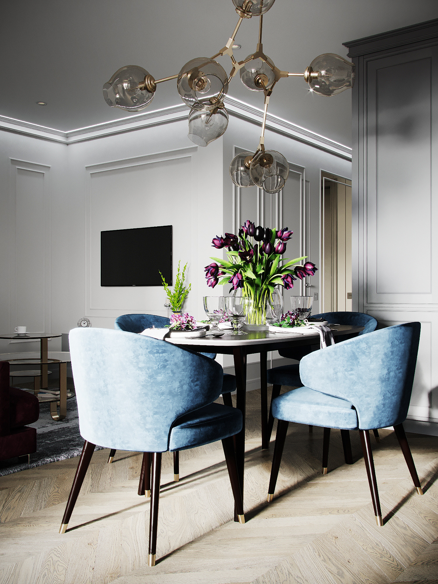 春日轻盈蓝调空间，细节尽显魅力-35