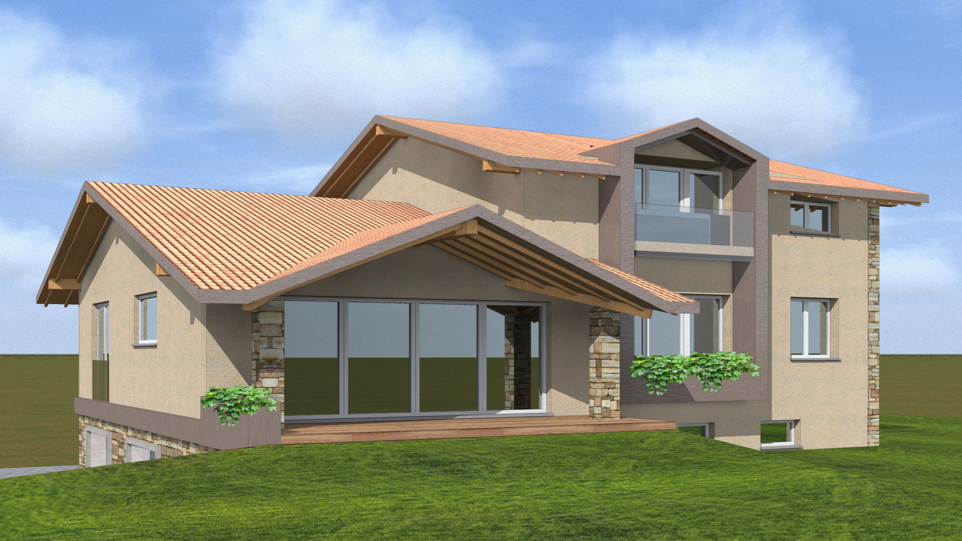 湖景别墅,意式自然风情-1