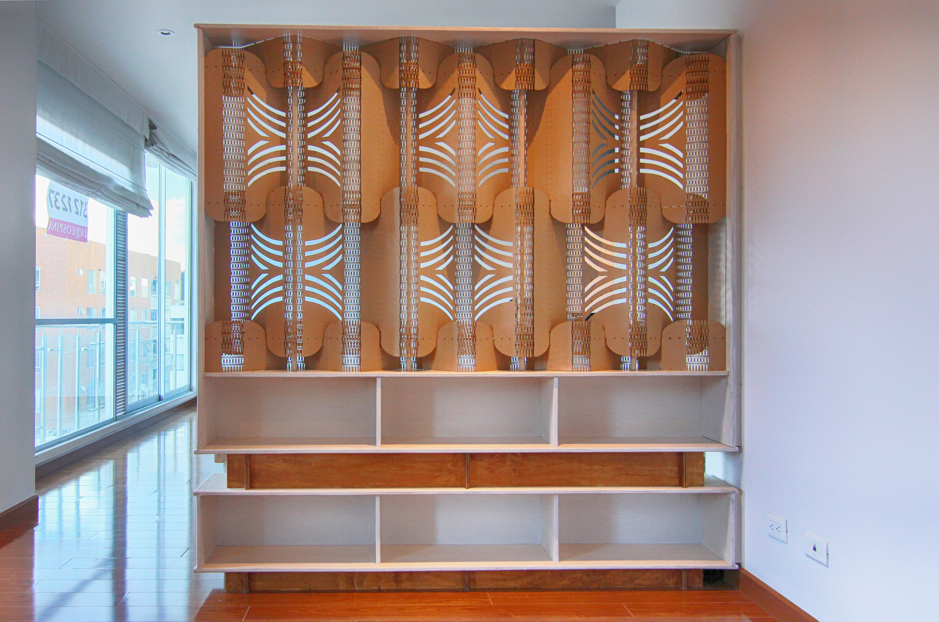 激光切割木质隔断家具设计-2