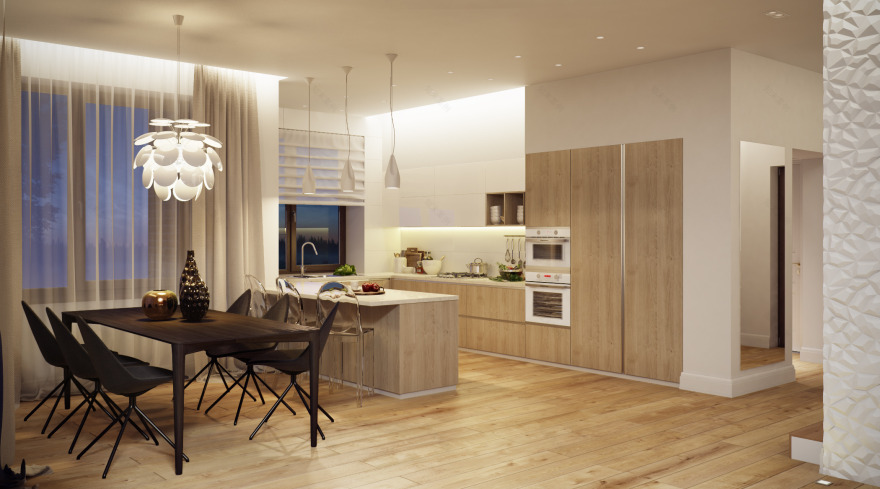 莫斯科郊区别墅时尚室内设计-1