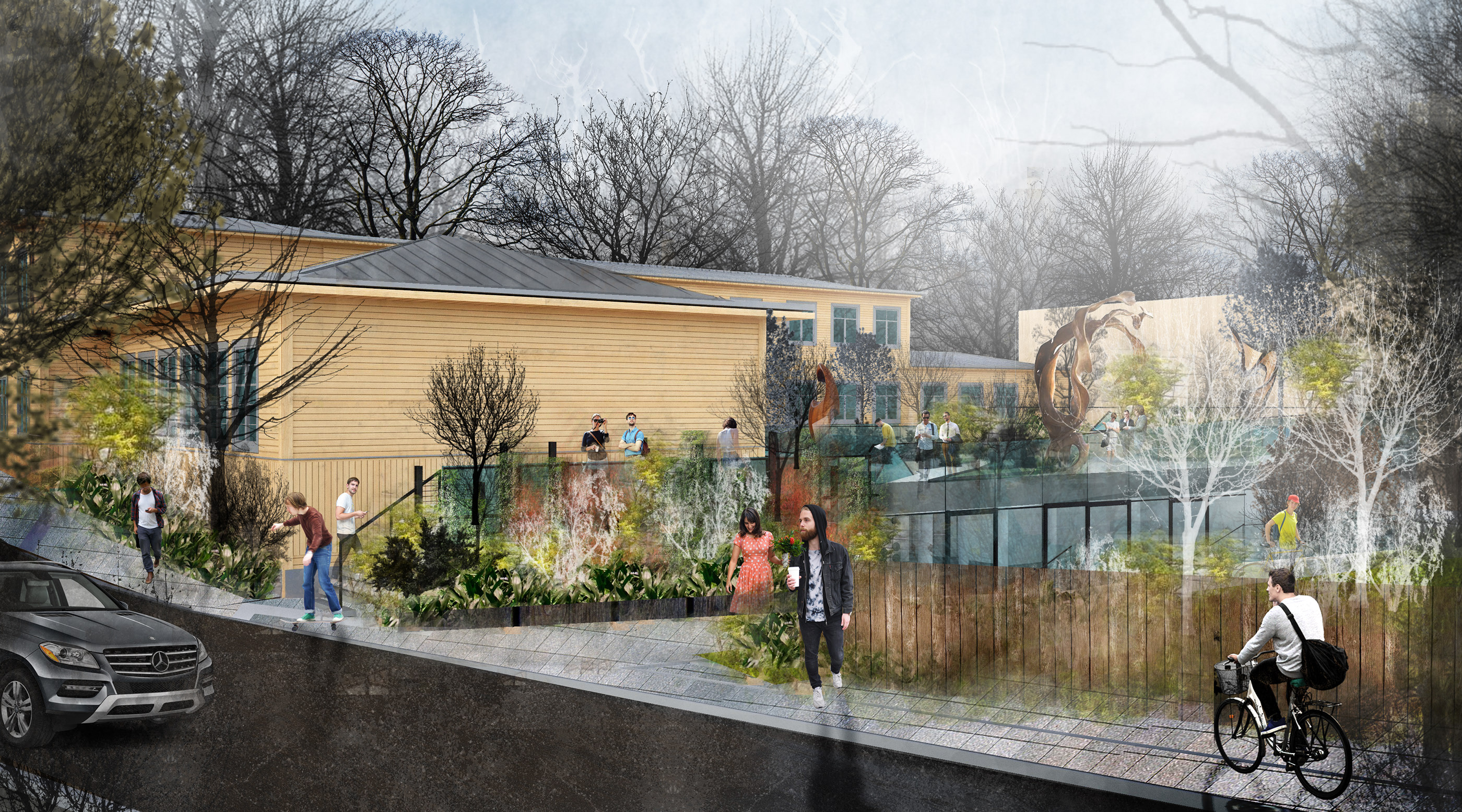 绿意盎然的比亚沃维耶扎木中心——旧校舍的现代重生-9