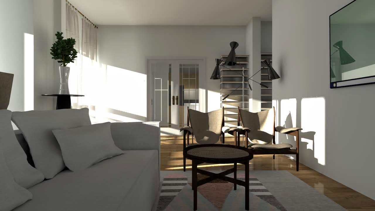 艺术装饰风白橡室内设计-1