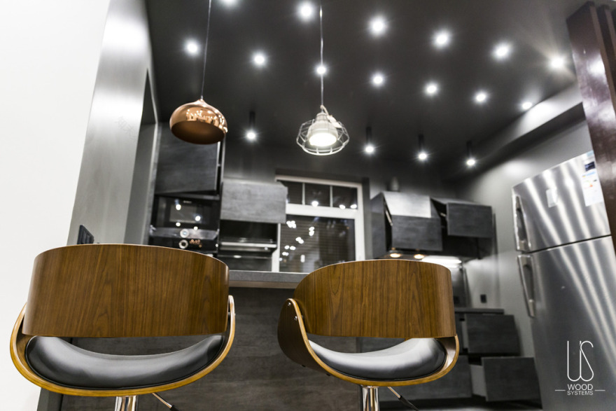 乌克兰基辅"石墨焦糖"厨房设计-5