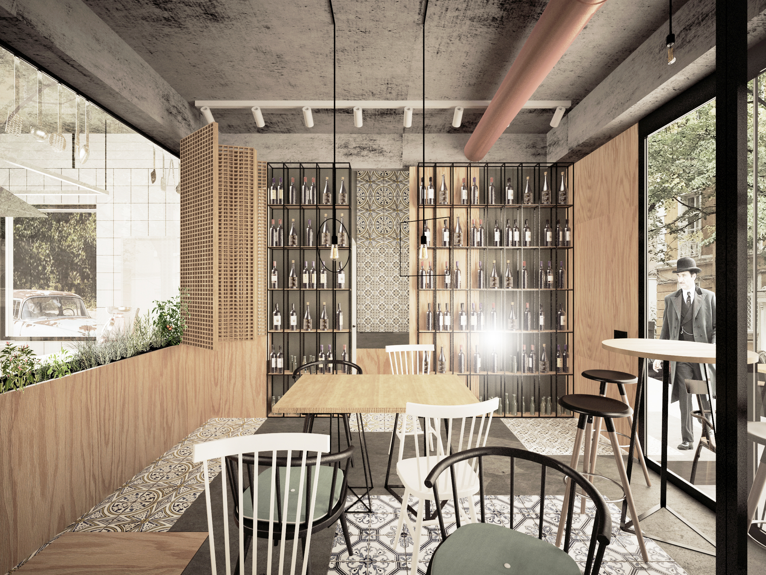 旧建筑中的色彩盛宴——2015 年索非亚小吃吧设计-4