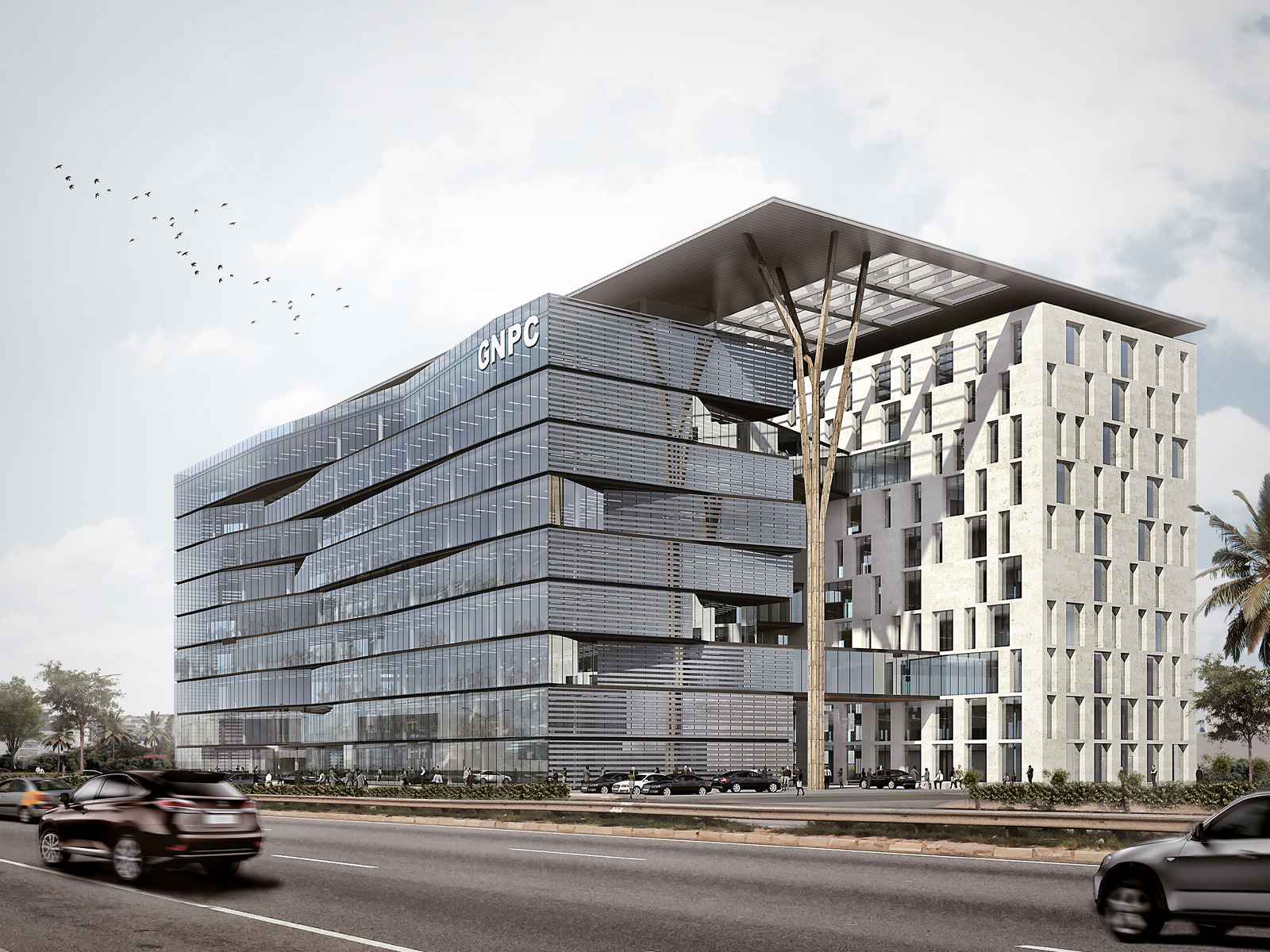 Ghana 国家石油公司总部 | 绿色办公空间的典范-9