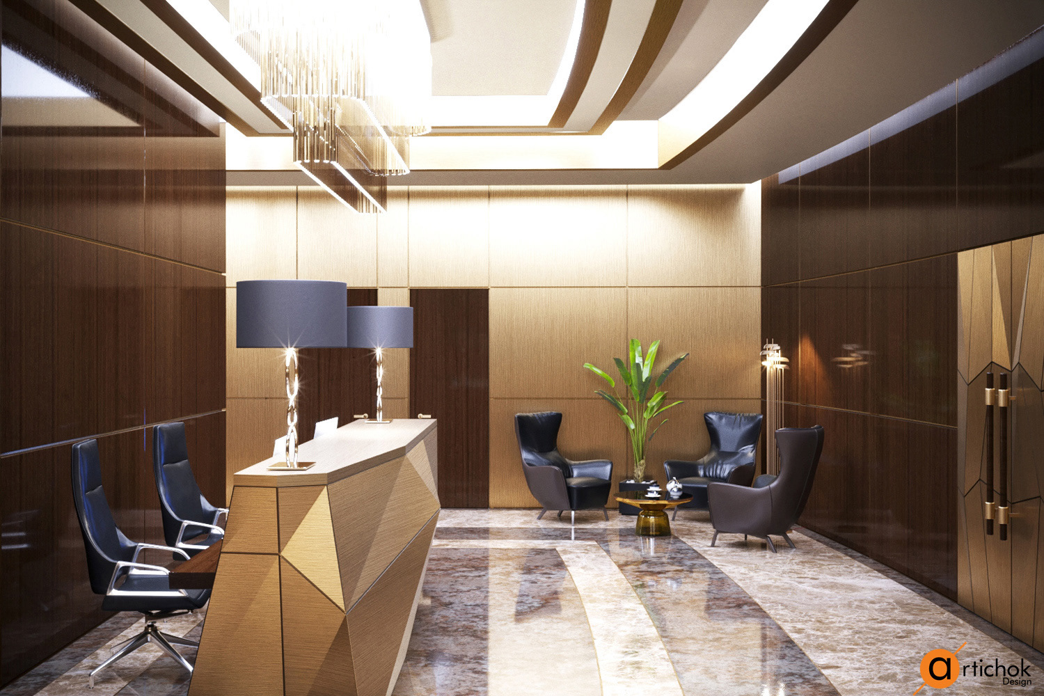 现代奢华办公空间设计-3