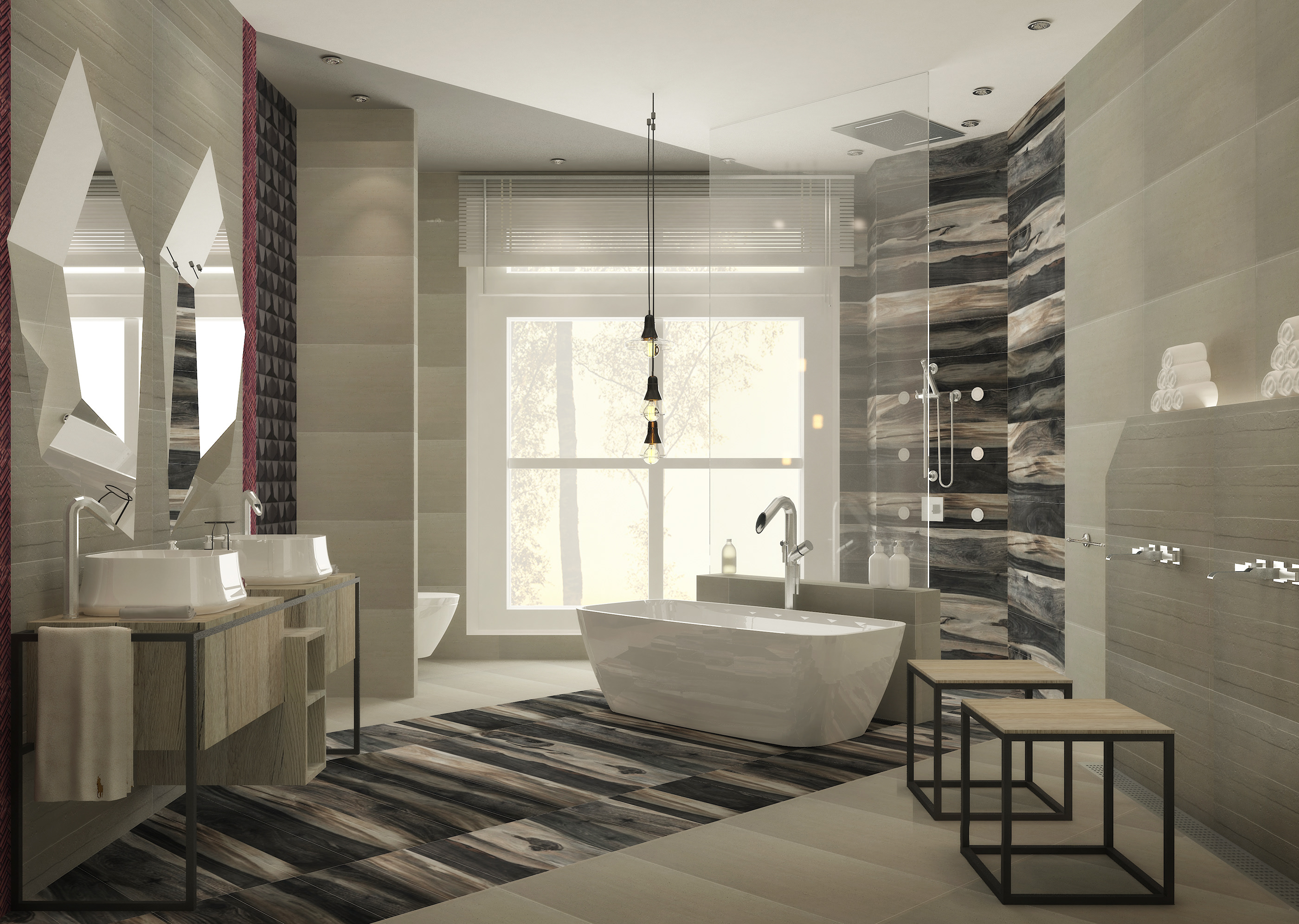 工业风主卫设计 | 开放式布局与自然光的完美融合-7