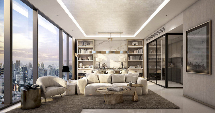 2018 年尚在施工中的 Sathorn Residence 单户住宅室内设计案例-1