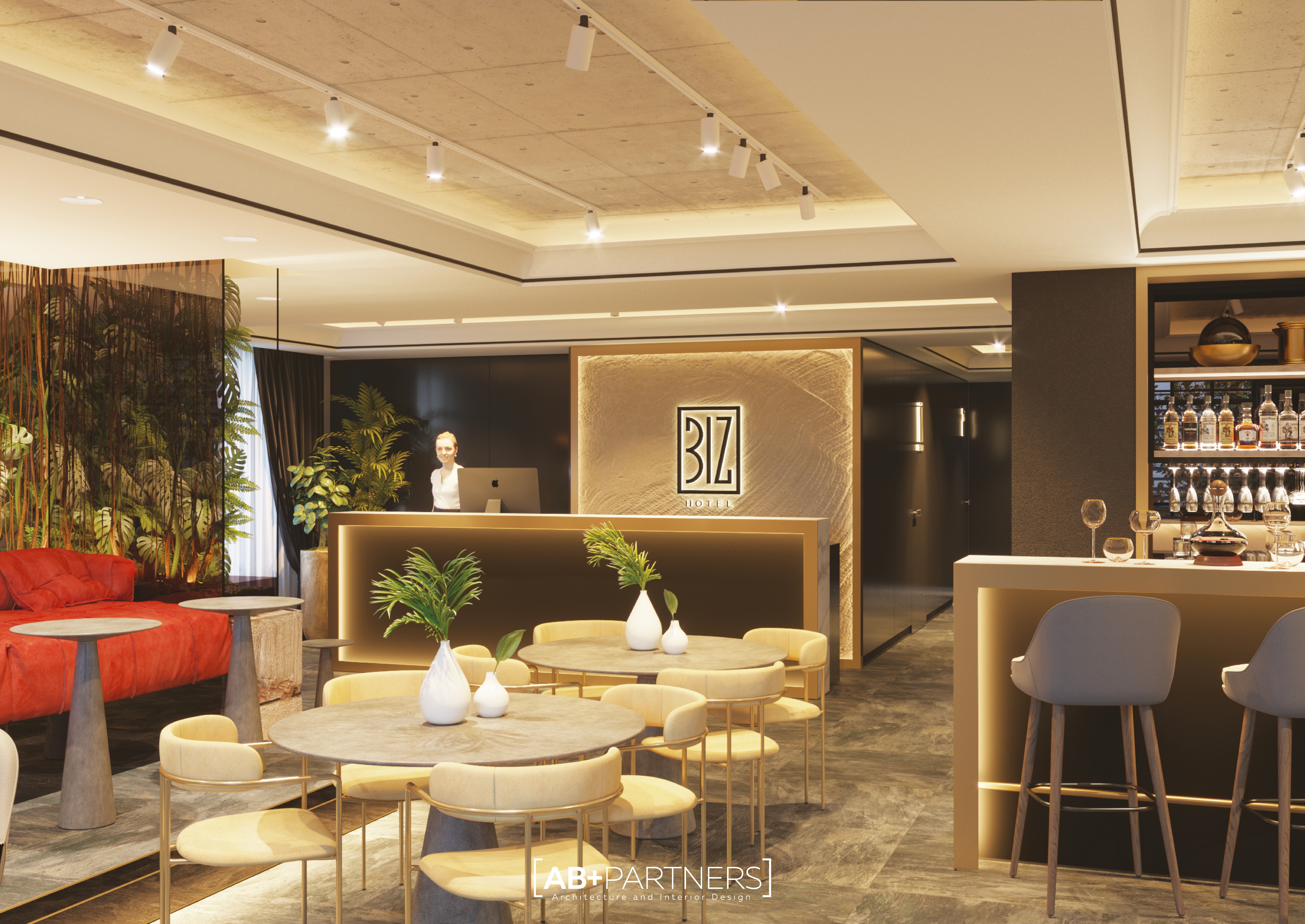 现代酒店设计,温馨与工业风的完美融合-1