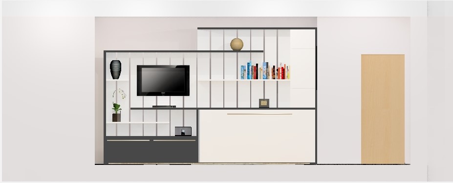 2015 年嵌入式书架床设计-5