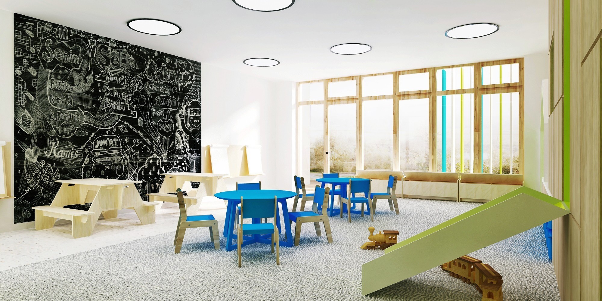 波兰 Wroclaw 幼儿园及学校室内设计-4