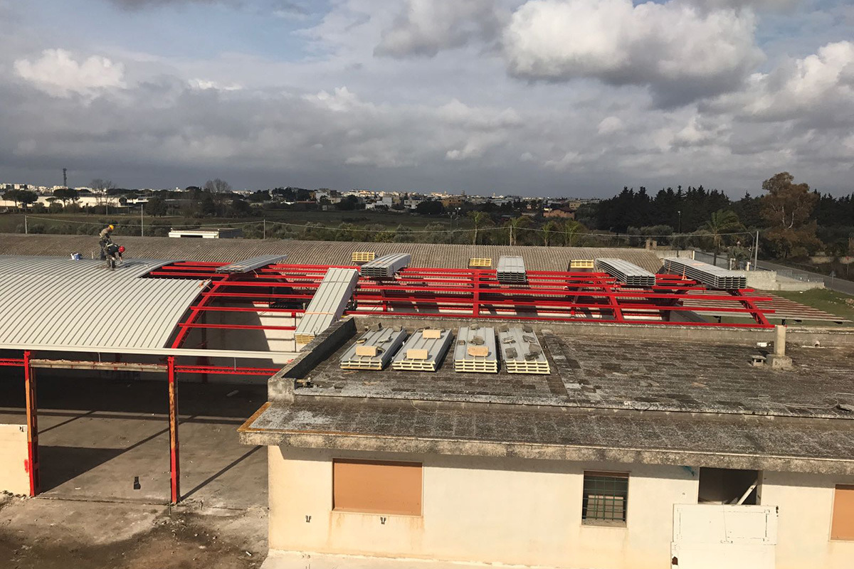 2016-2017 年意大利 Nardò工业仓库改造 | 1700 平米 Ethernit 覆盖屋顶翻新-42