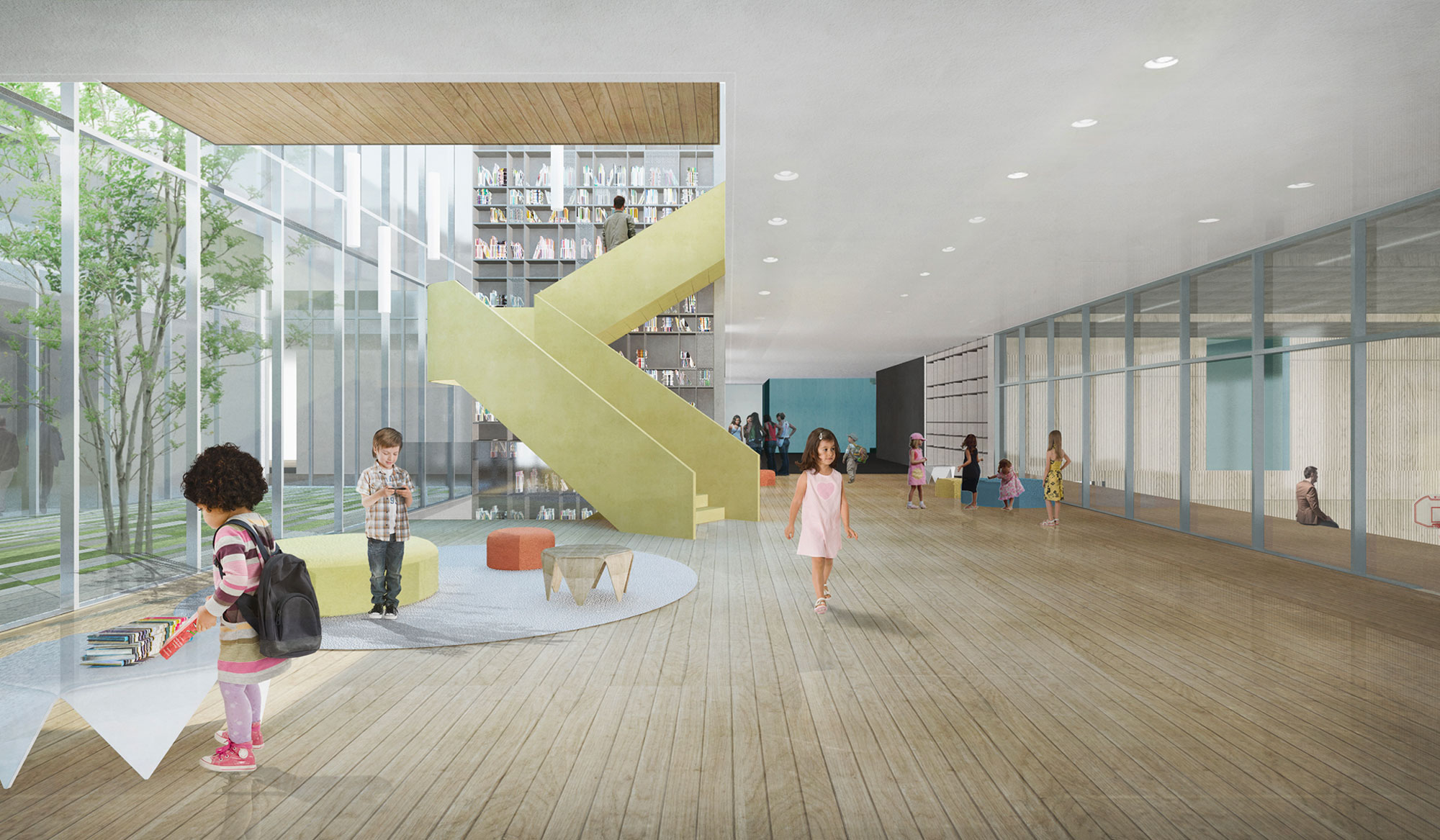 简约几何校园建筑，兼顾生态环保与美学-7