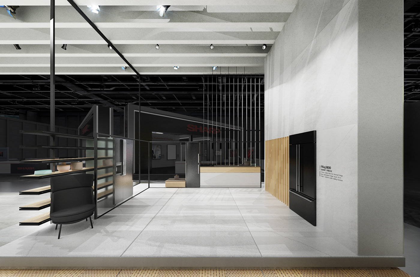 长虹 IFA 柏林展台设计 | 现代建筑模块与智能家居的完美融合-15