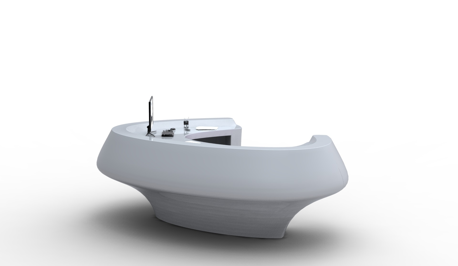 有机造型飞翼接待台-11