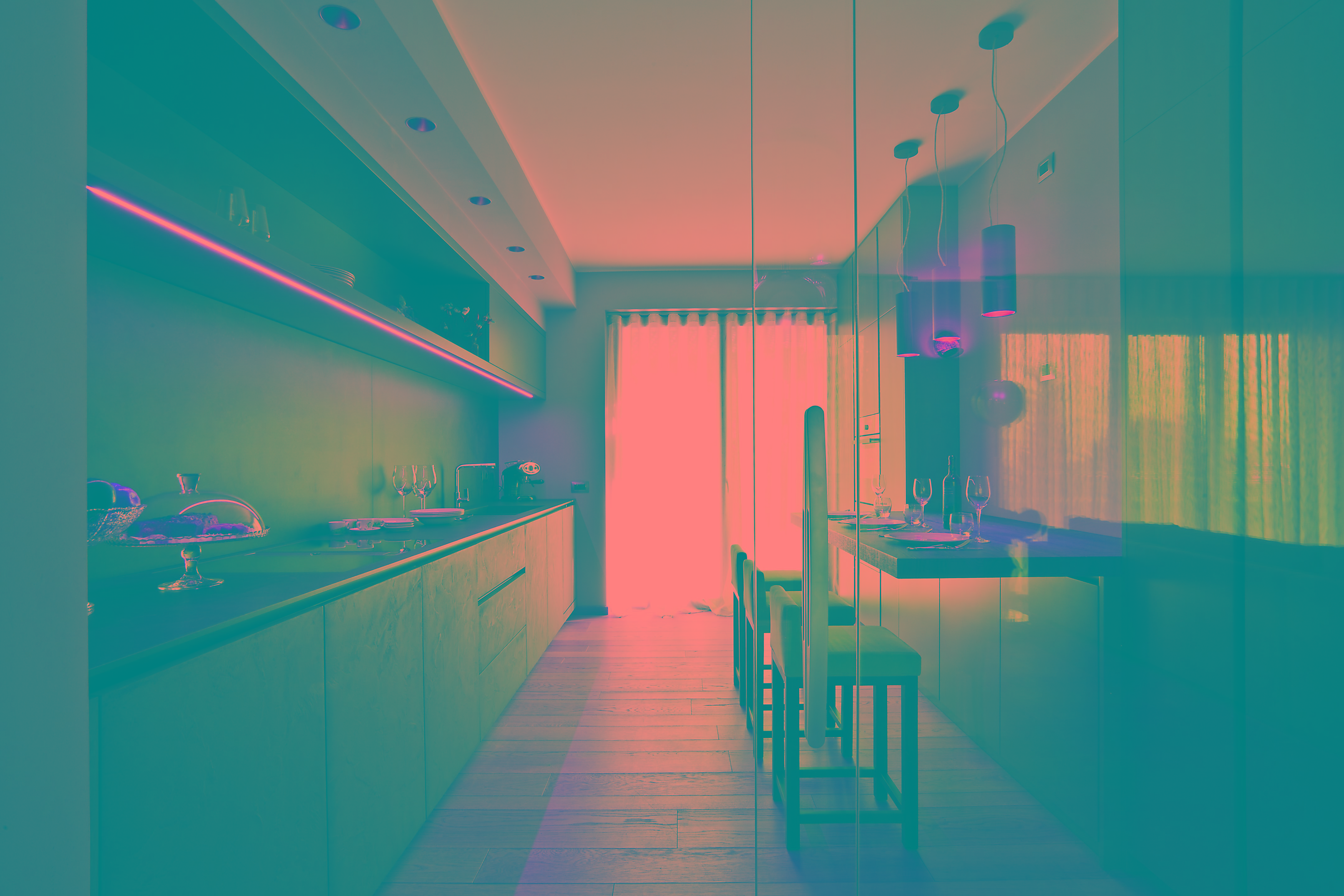 别墅，餐厅·木材和石头-6