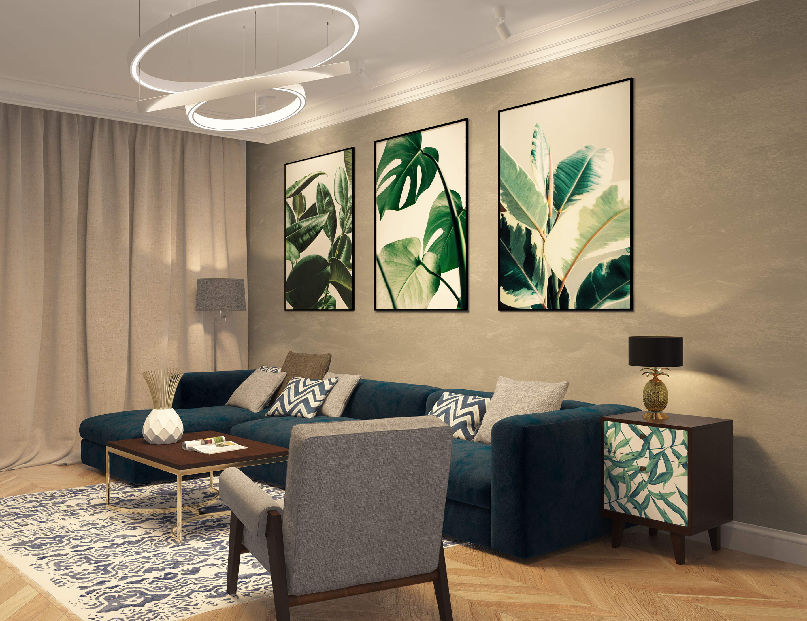 三口之家 100 平米私密住宅设计-4