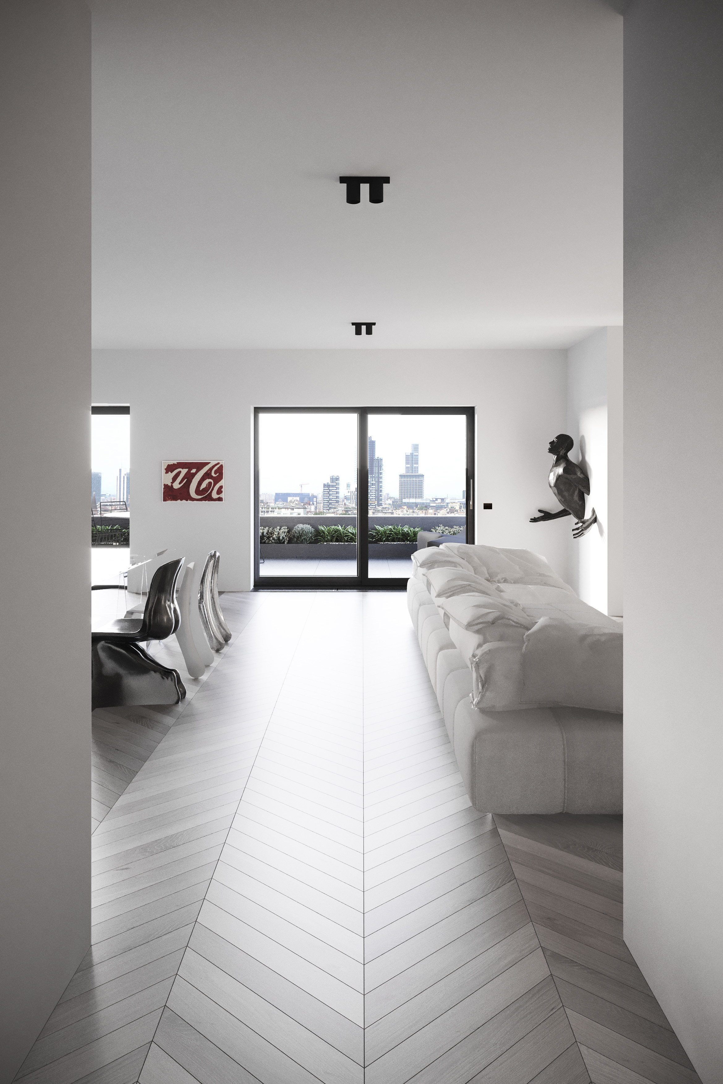 米兰中心 300 平米空中别墅，艺术与自然的和谐融合-1