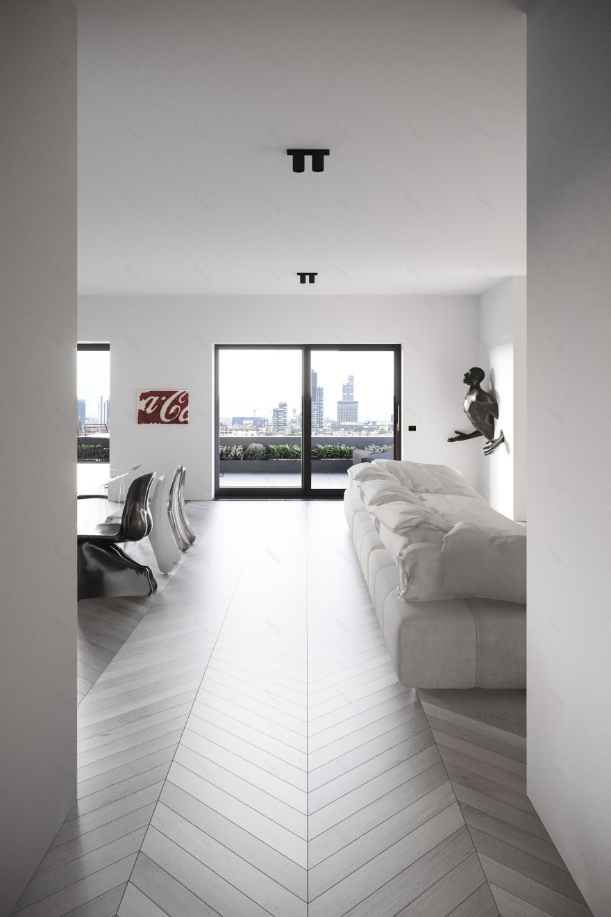 米兰中心 300 平米空中别墅,艺术与自然的和谐融合-1