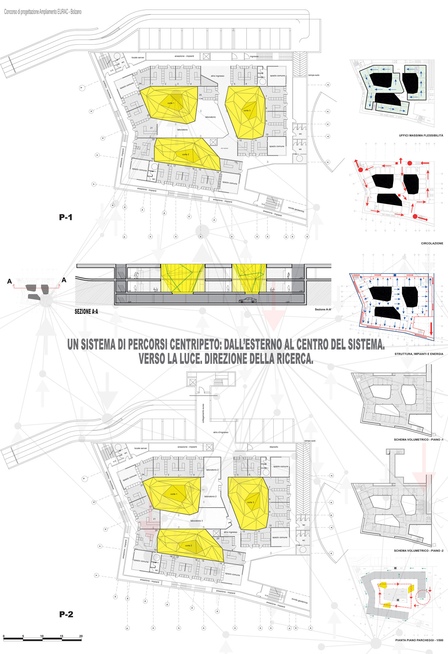 意大利博尔扎诺 Eurac 地下建筑办公空间-41