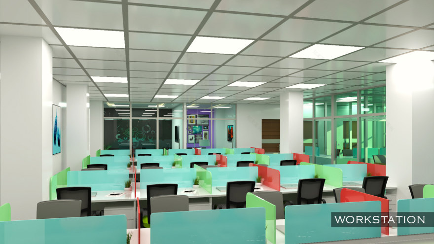 印度班加罗尔办公室空间设计与视觉化-0
