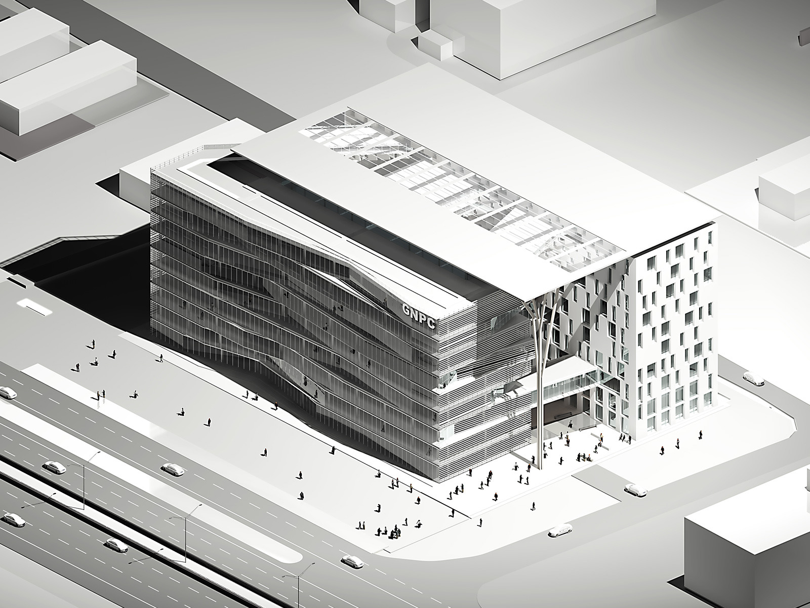 Ghana 国家石油公司总部 | 绿色办公空间的典范-11