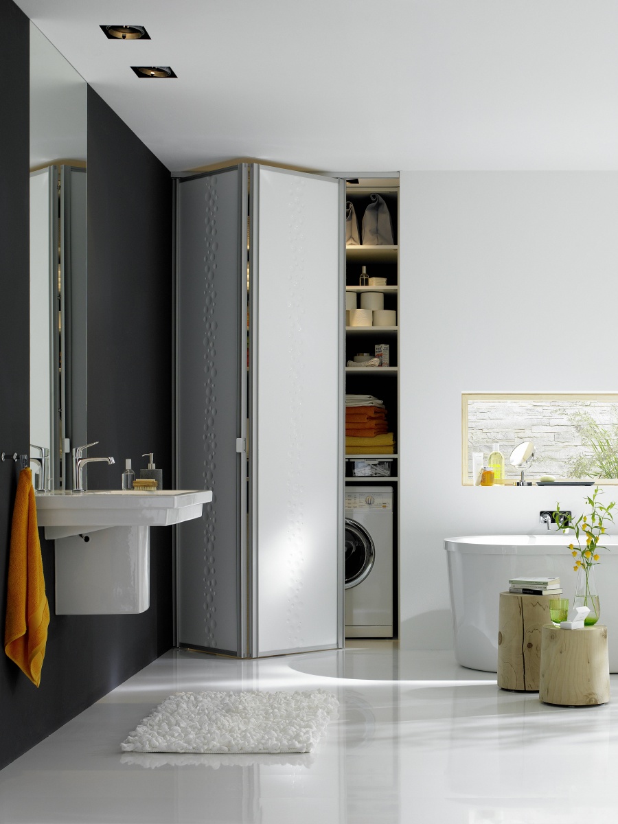 黑色调玻璃隔断打造现代复式公寓-12