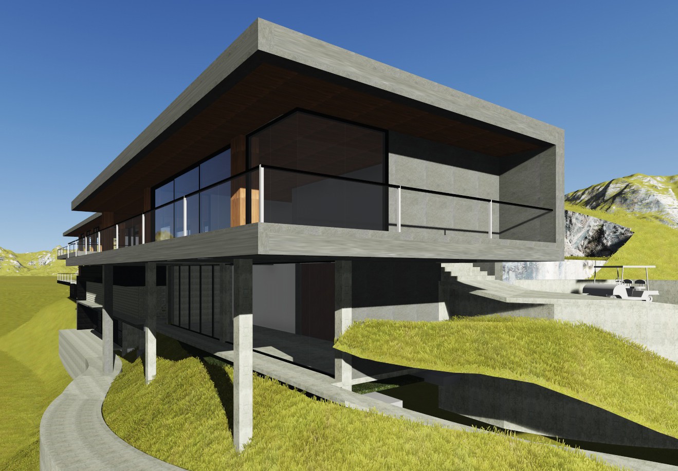 山间周末度假屋设计-15