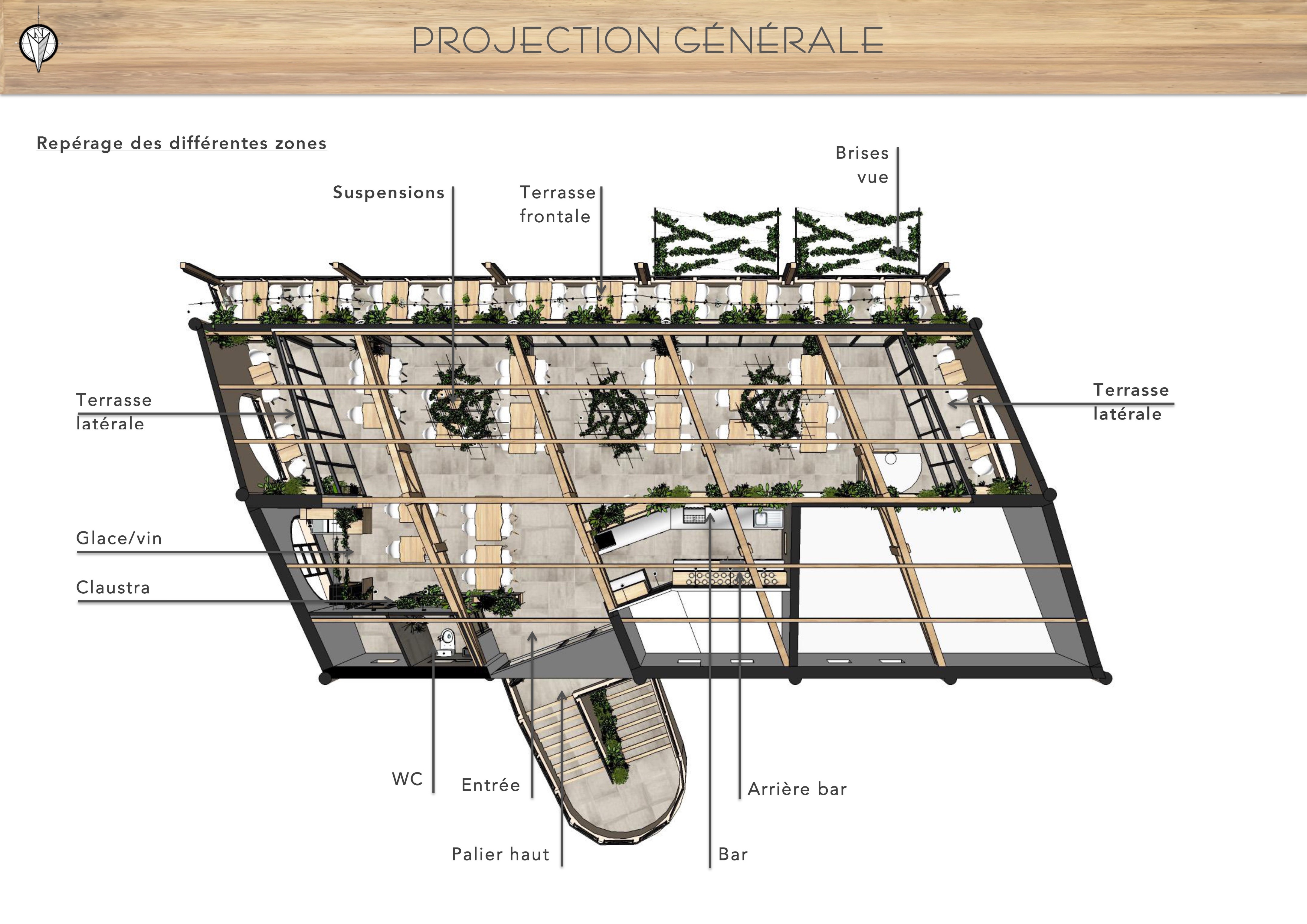 融合自然与工业风的法国餐厅设计-7
