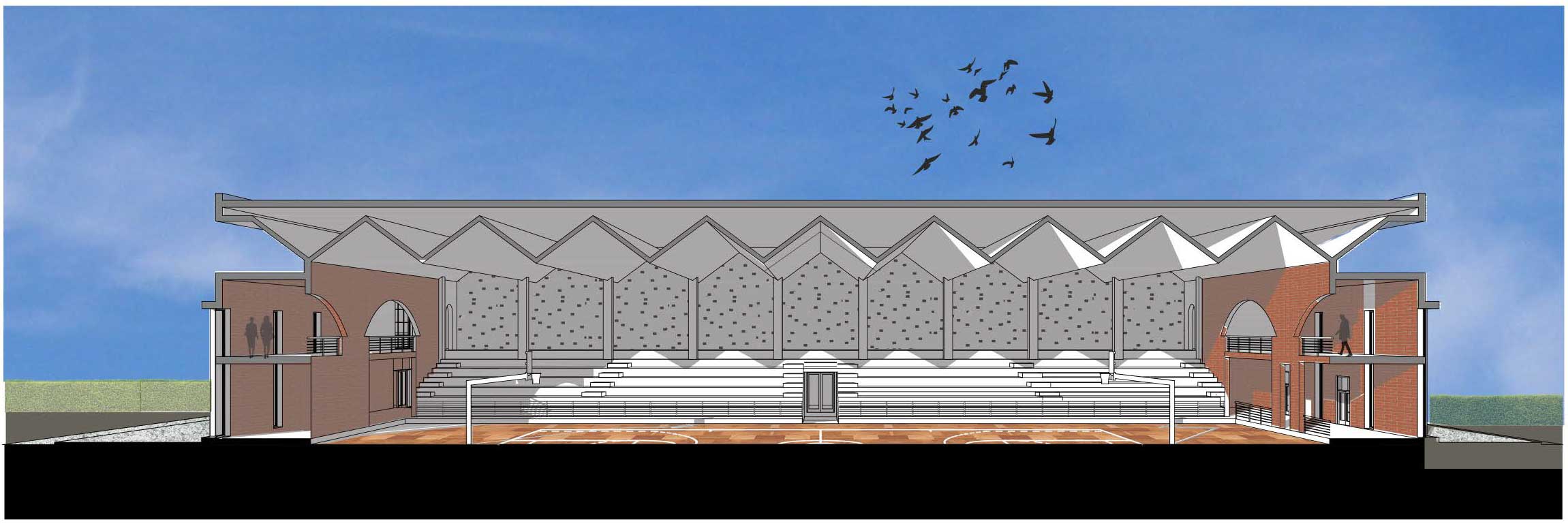 2016 年 Viadana 市 Palafarina 运动馆 | 现代与传统的完美结合-9