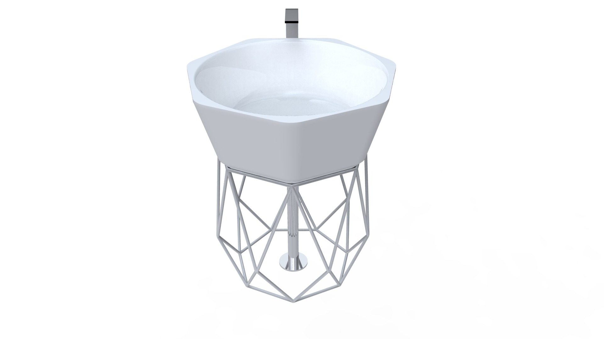 钻石造型独立洗手台-3