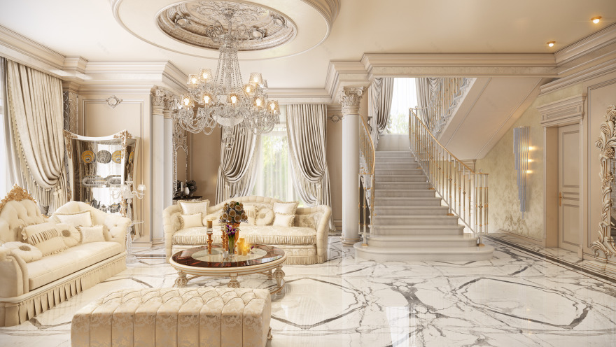 莫斯科轻法式经典住宅设计-29