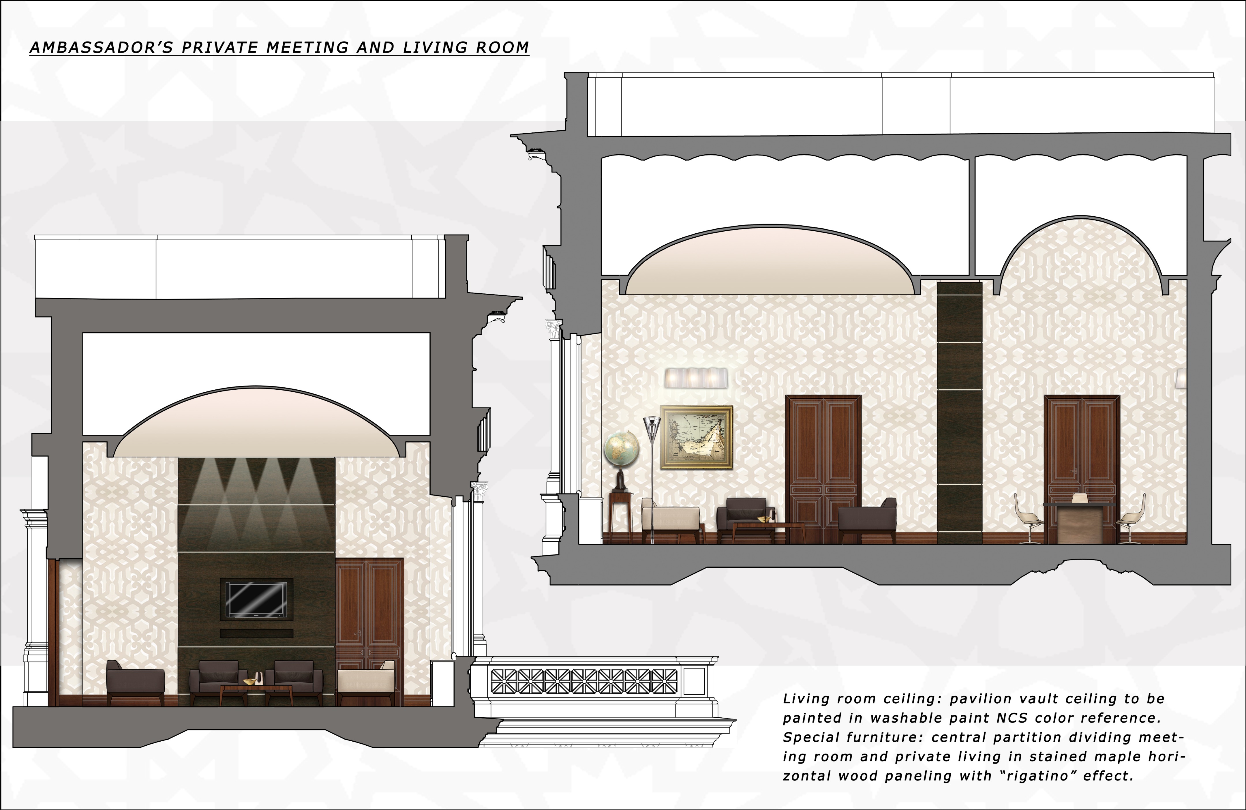 意大利罗马使馆别墅室内设计-41
