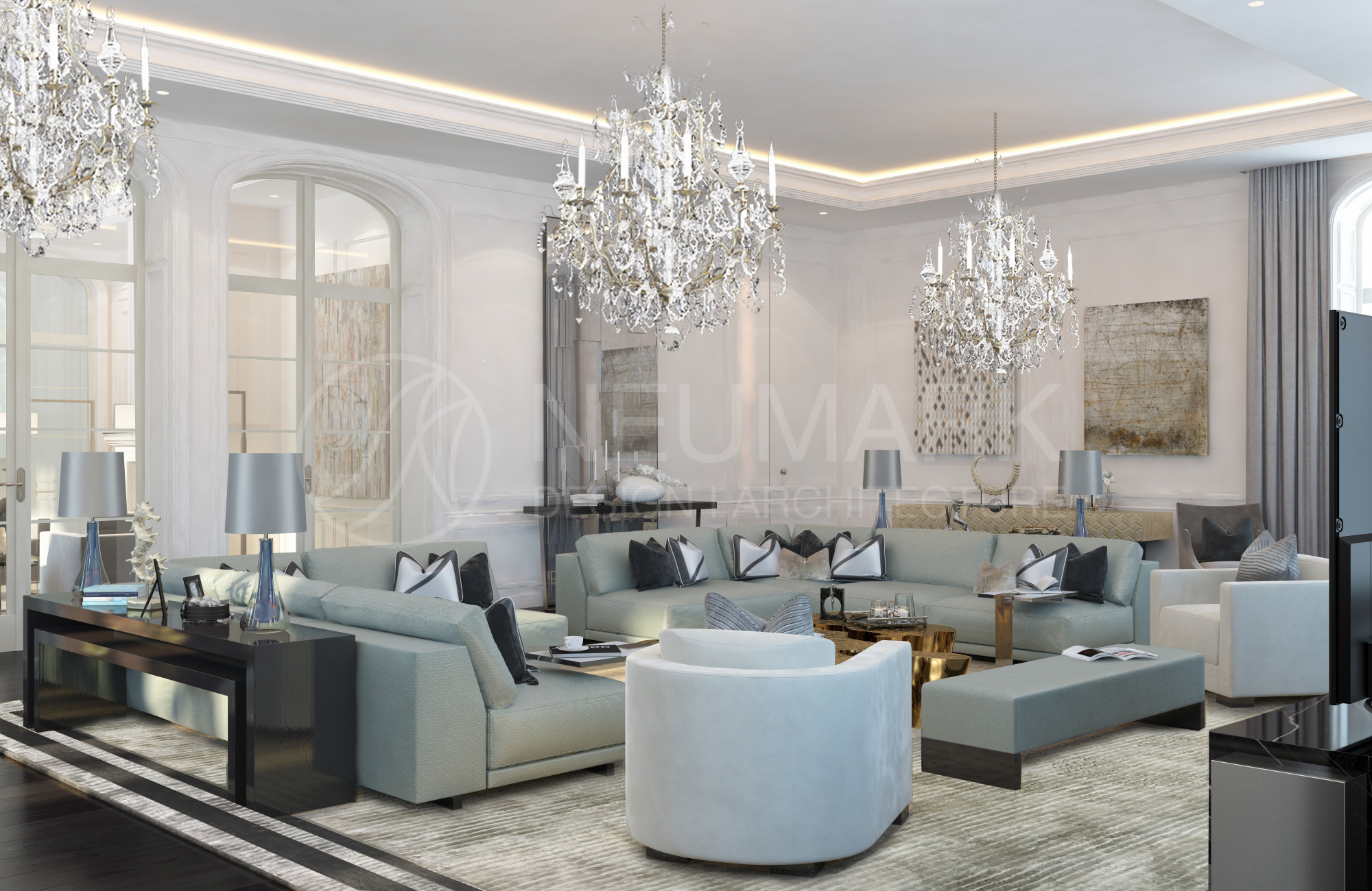 莫斯科英伦风豪华别墅设计-0