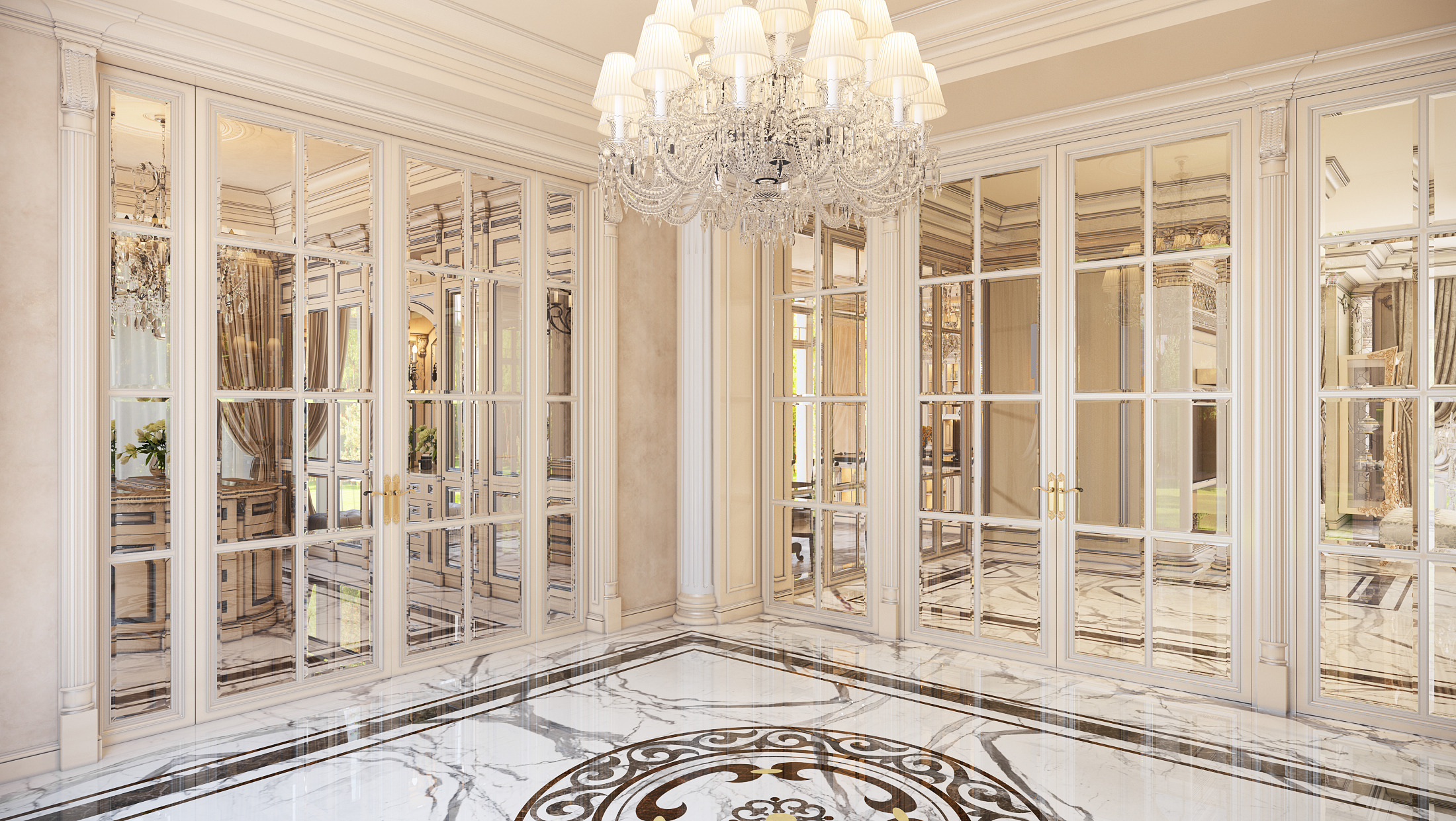 莫斯科轻法式经典住宅设计-5